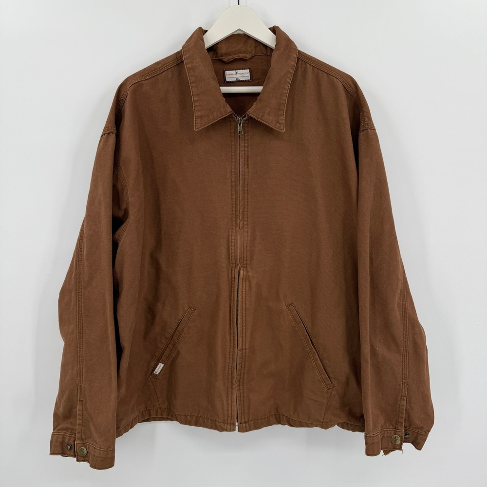 Fortress Products Jacket Men 2xl Brown Unlined Workwear Brown Duck Canvas Chore